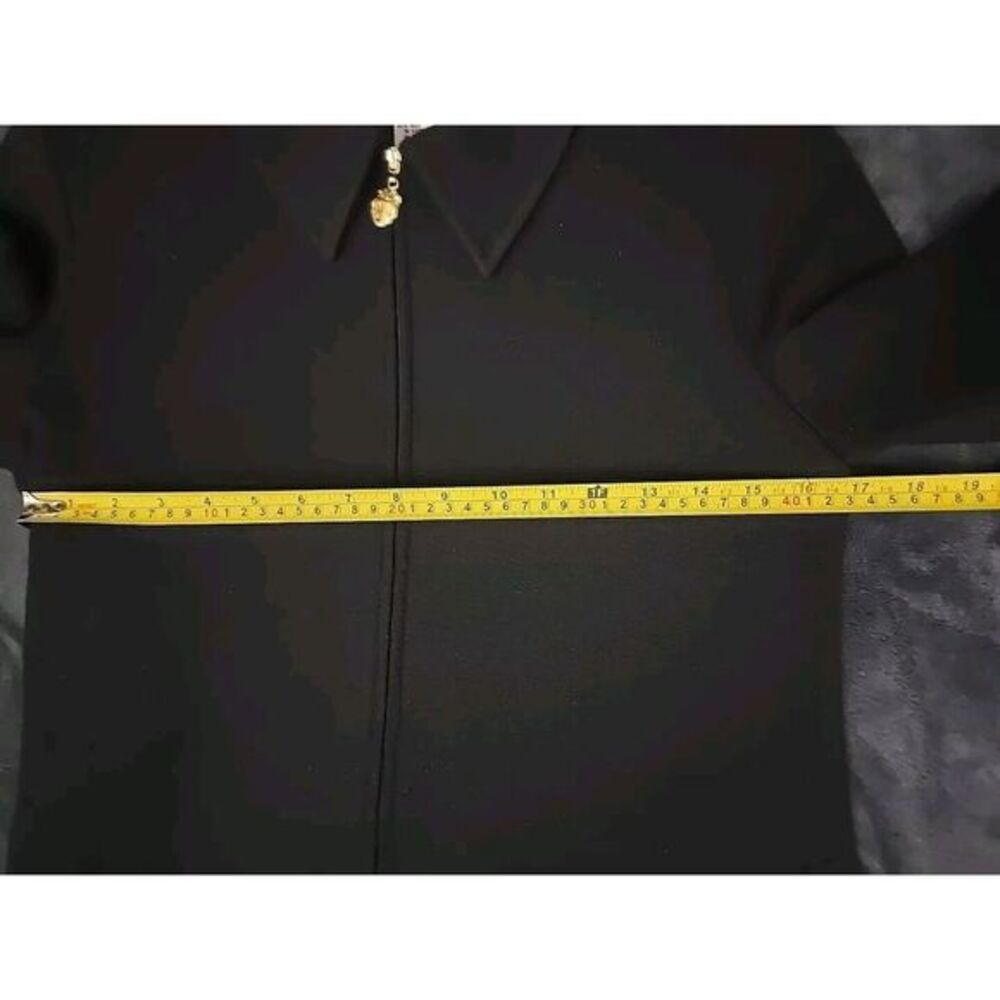 Evan Picone‎ Black DressWool blend Knit Zip Front size P/M - Picture 5 of 6